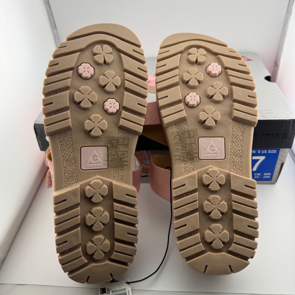 Gerry Choclo Sandal Women 7 Pink New Platform Arch Support Lug Sole 1967201 - Picture 7 of 8
